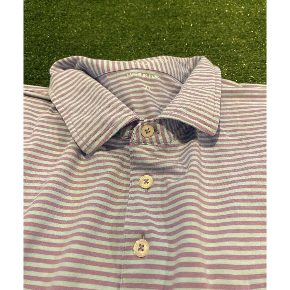 B. Draddy shirt mens extra large golf polo purple acqua bright lightweight S